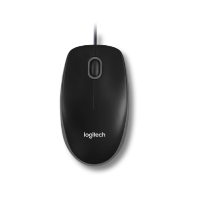 Logitech B100 Optical USB Wired Business Mouse – Black